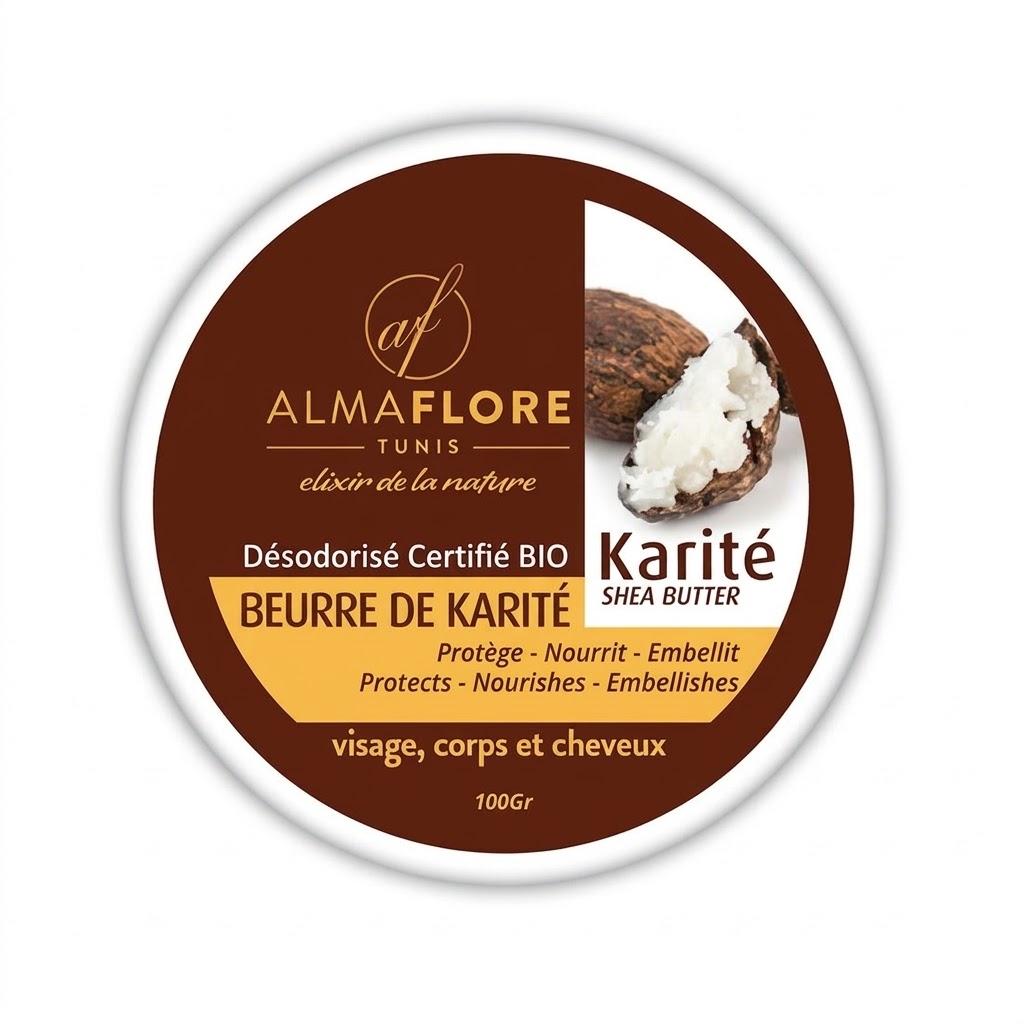ALMAFLORE BEURRE DE KARITE DESODORISE 100 GR